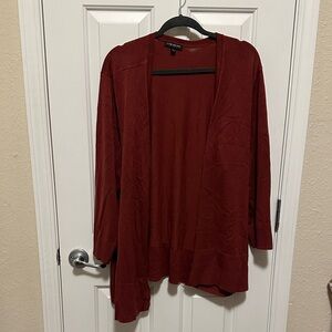 Lane Bryant Deep Red Open Cardigan